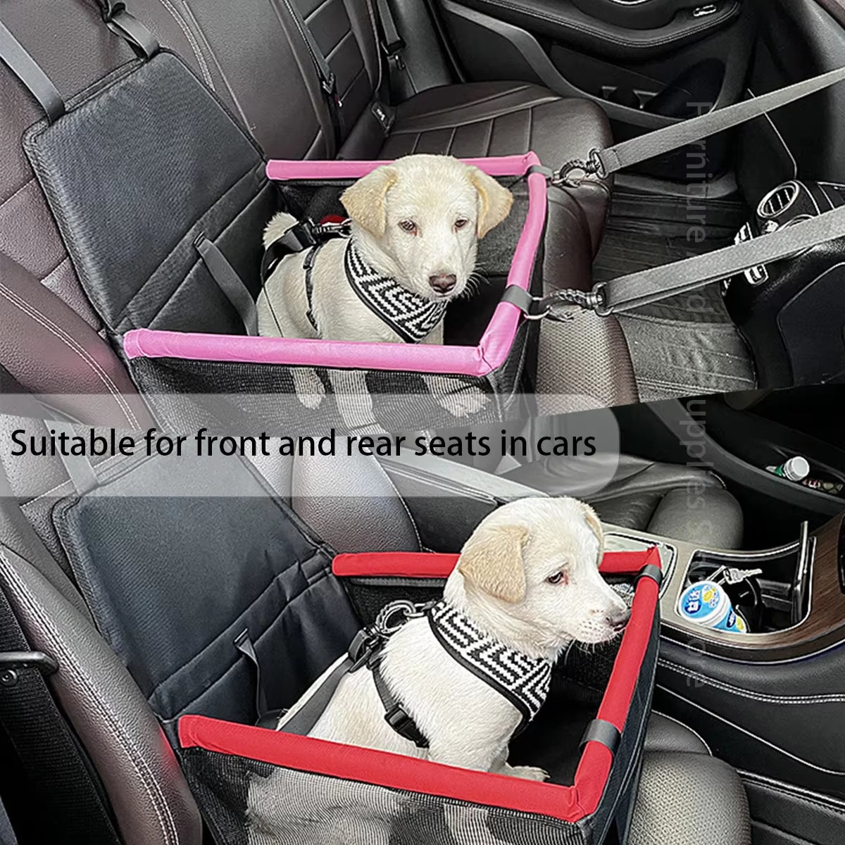 Dog Car Seat Cover Foldable Hammock Pet Harness Cat Bag Basket Stable and Foldable Travel Pet Dog and Cat Safety Car Seat