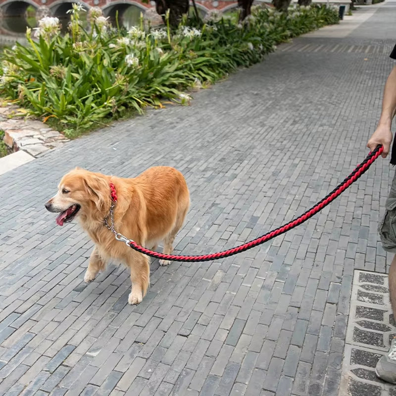 Heavy Duty Large Dog Leash Durable Nylon Braided Lead for Small Medium Big Dogs Bully Walking Hunting Camping Pet Accessories