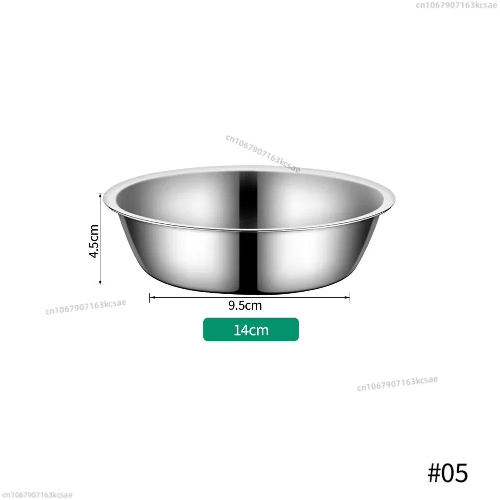 Stainless Steel Metal Dog Bowl for Small Medium Large Dogs Replacement Basic Dog Bowls Thickened Dog Water Feeder Bowls Pet Supp