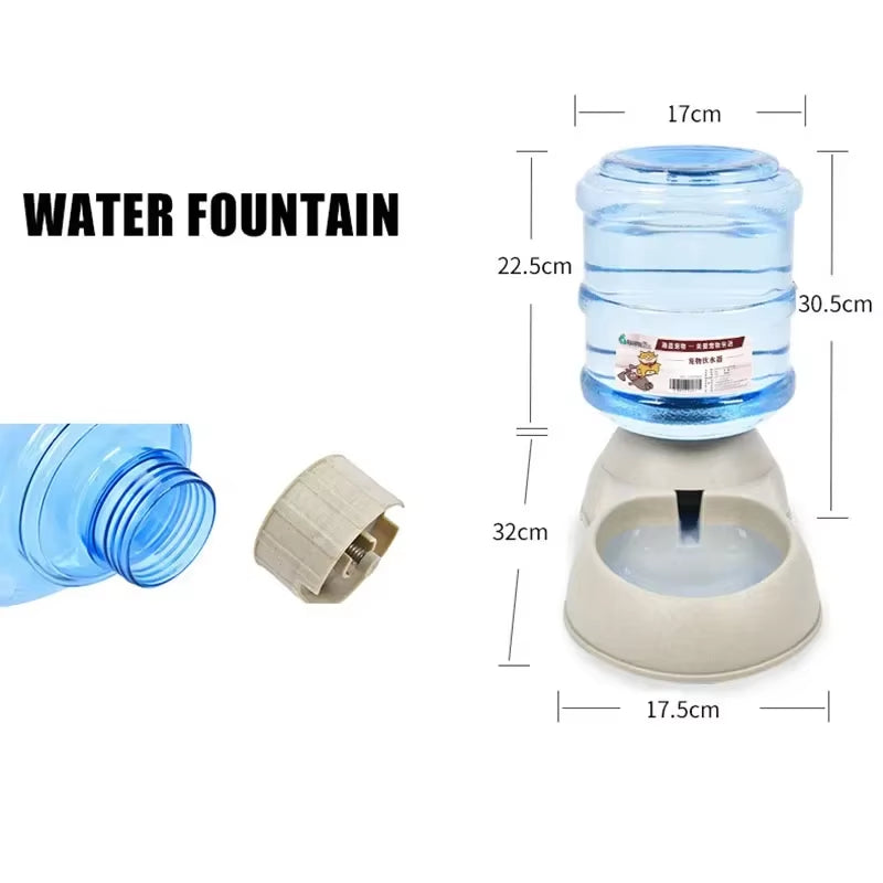 Automatic Dog Feeder Waterer High Capacity Pet Food Bowl Gravity Water Dispenser Pet Bowl for Dogs Cats 3.8 L Dog Accessories