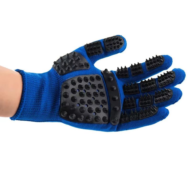 Pet Hair Grooming Gloves 1PC Cat & Dog Grooming Cleaning De-Fluffing Anti-Scratch & Bite Five Fingers Glove Pet Supplies