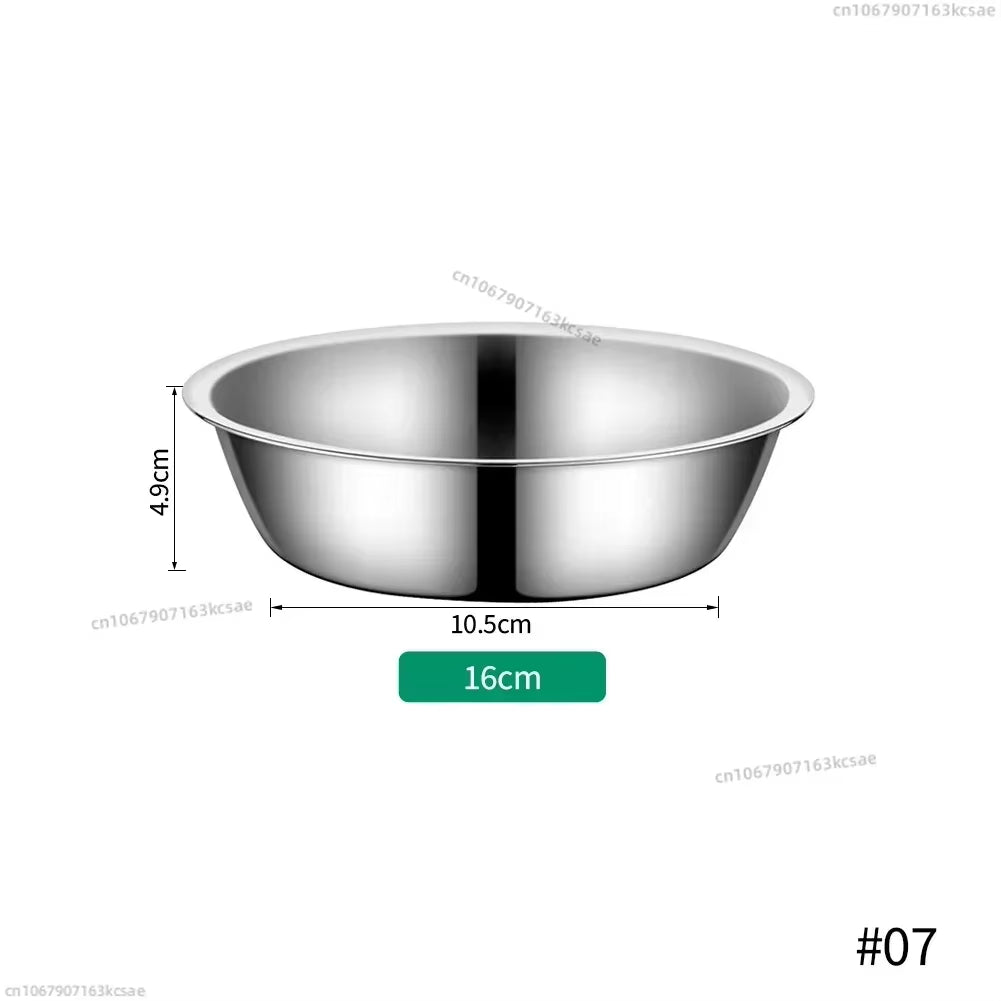 Stainless Steel Metal Dog Bowl for Small Medium Large Dogs Replacement Basic Dog Bowls Thickened Dog Water Feeder Bowls Pet Supp