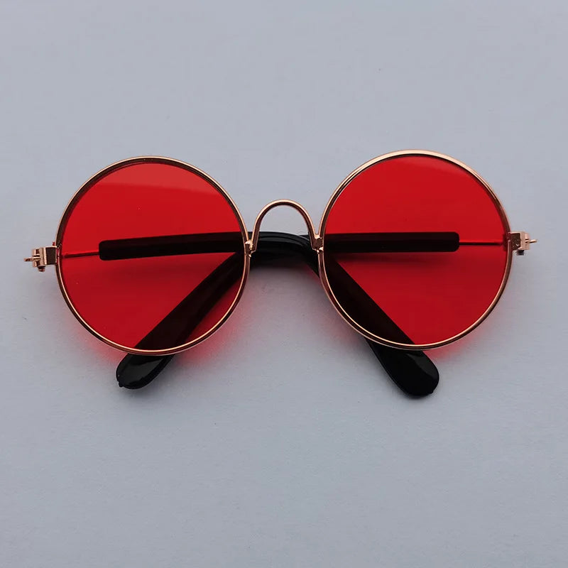 Lovely Vintage round Cat Sunglasses Reflection Eye Wear Glasses for Small Dog Cat Pet Photos Pet Products Props Accessories