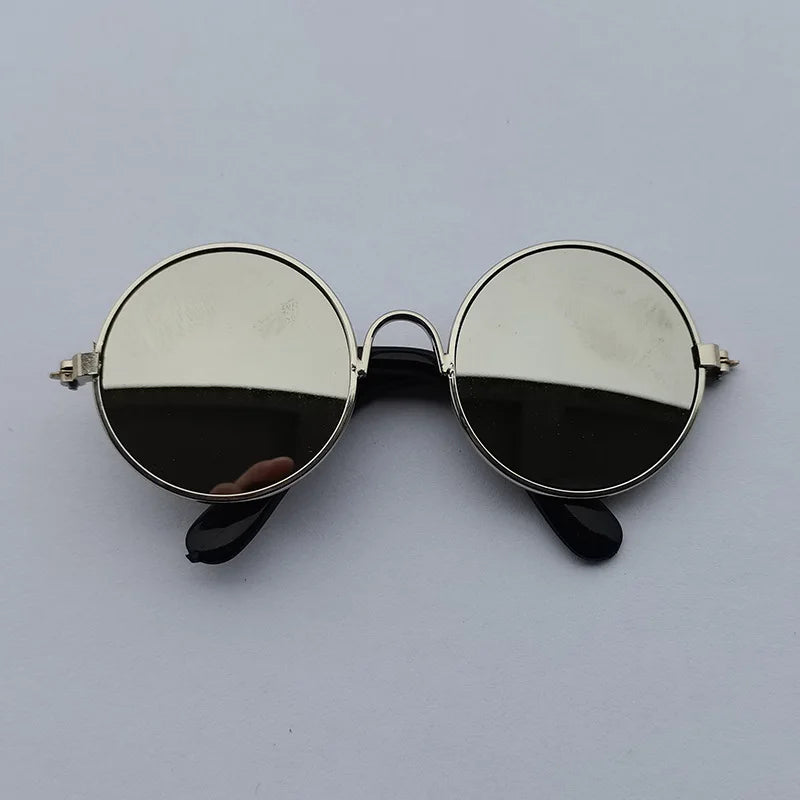 Lovely Vintage round Cat Sunglasses Reflection Eye Wear Glasses for Small Dog Cat Pet Photos Pet Products Props Accessories