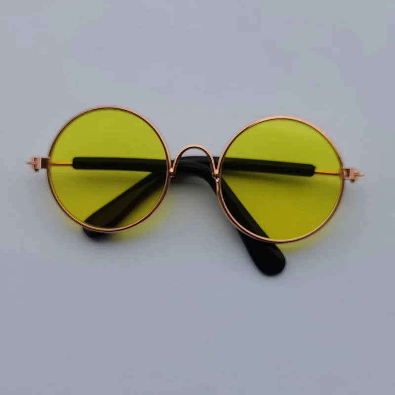 Lovely Vintage round Cat Sunglasses Reflection Eye Wear Glasses for Small Dog Cat Pet Photos Pet Products Props Accessories