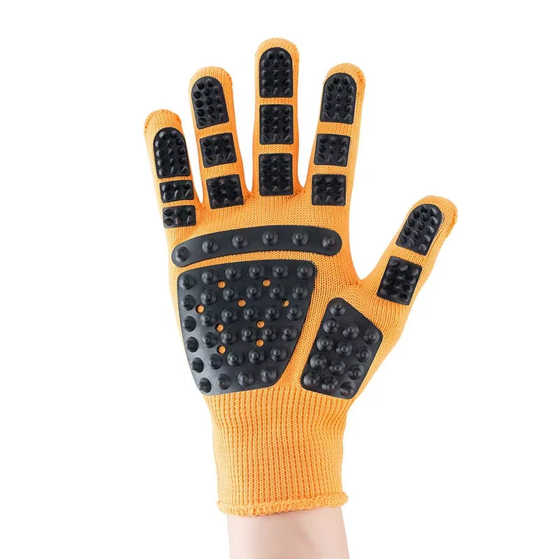 Pet Hair Grooming Gloves 1PC Cat & Dog Grooming Cleaning De-Fluffing Anti-Scratch & Bite Five Fingers Glove Pet Supplies