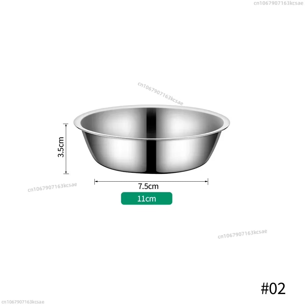 Stainless Steel Metal Dog Bowl for Small Medium Large Dogs Replacement Basic Dog Bowls Thickened Dog Water Feeder Bowls Pet Supp