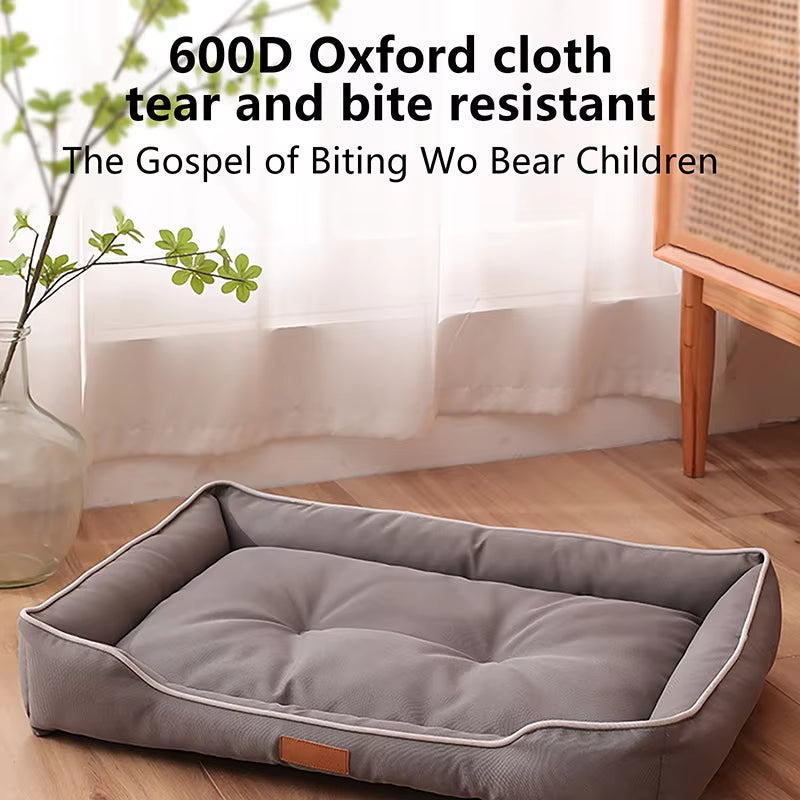 Waterproof Dog Bed 600D Oxford Cloth Pet Dogs Mat Beds Soft Thickened PP Cotton Filling Bite-Resistant Pets Dog Accessories