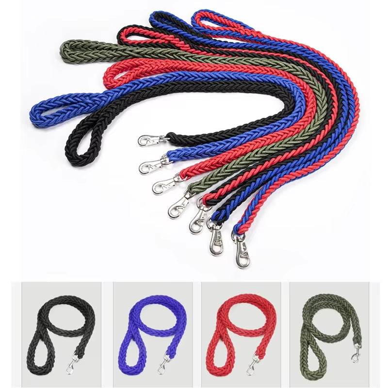 Heavy Duty Large Dog Leash Durable Nylon Braided Lead for Small Medium Big Dogs Bully Walking Hunting Camping Pet Accessories