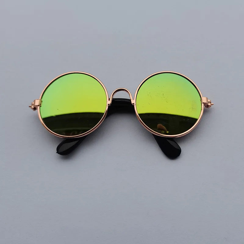 Lovely Vintage round Cat Sunglasses Reflection Eye Wear Glasses for Small Dog Cat Pet Photos Pet Products Props Accessories