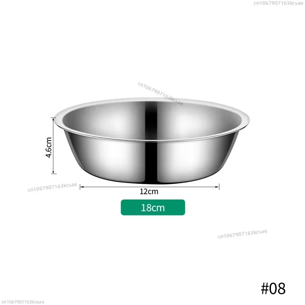 Stainless Steel Metal Dog Bowl for Small Medium Large Dogs Replacement Basic Dog Bowls Thickened Dog Water Feeder Bowls Pet Supp